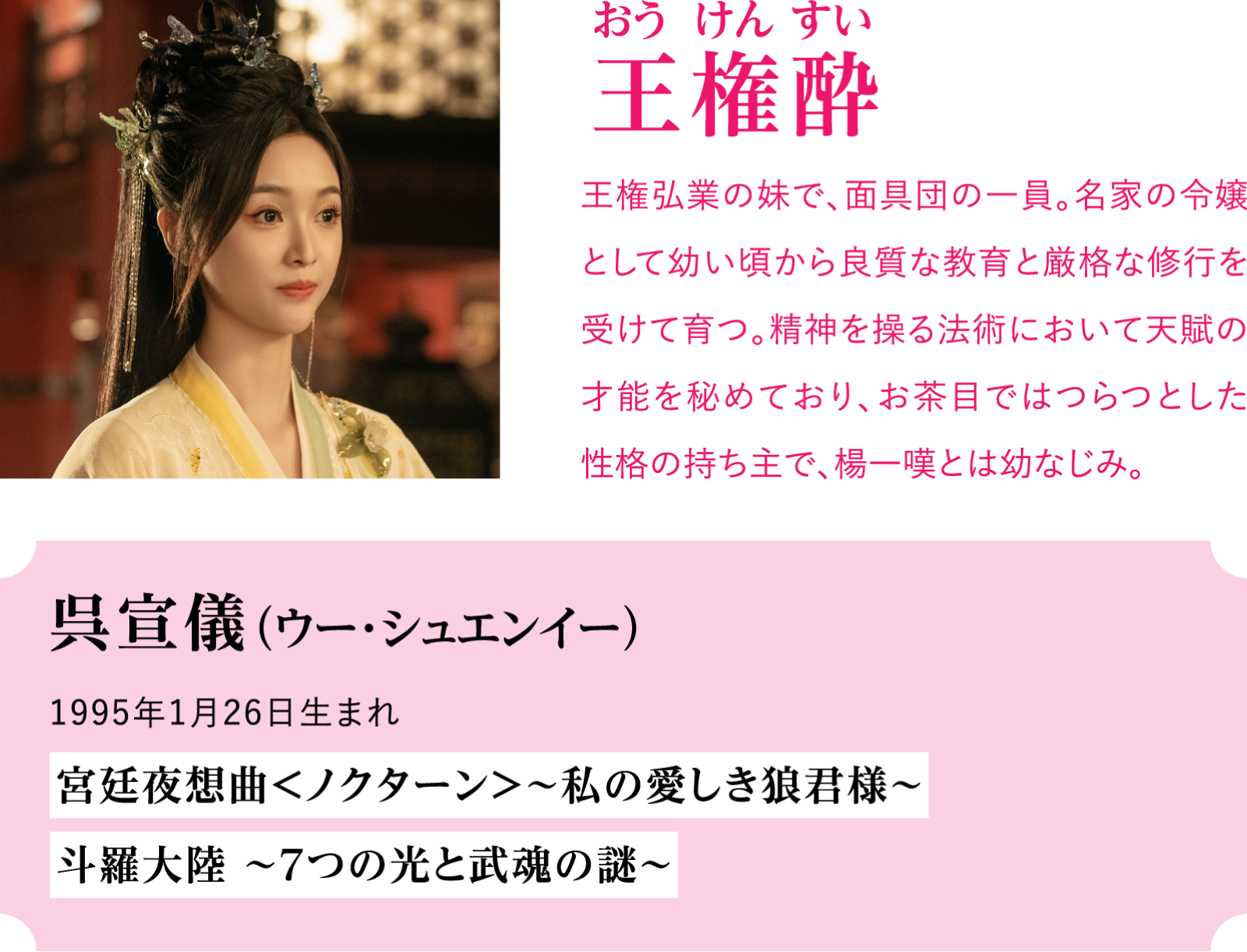 CAST | 七夕の誓い～恋狐妖伝２～｜衛星劇場