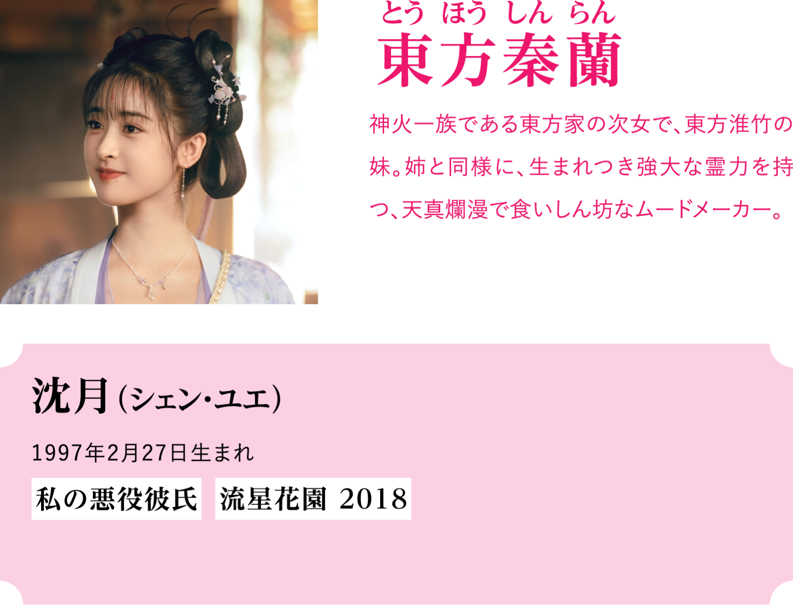 CAST | 七夕の誓い～恋狐妖伝２～｜衛星劇場